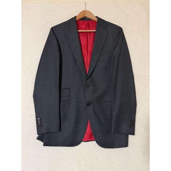 Suitsupply Blazer Mens 38R Gray Sienna Wool Two Button VBC Sport Coat Jacket